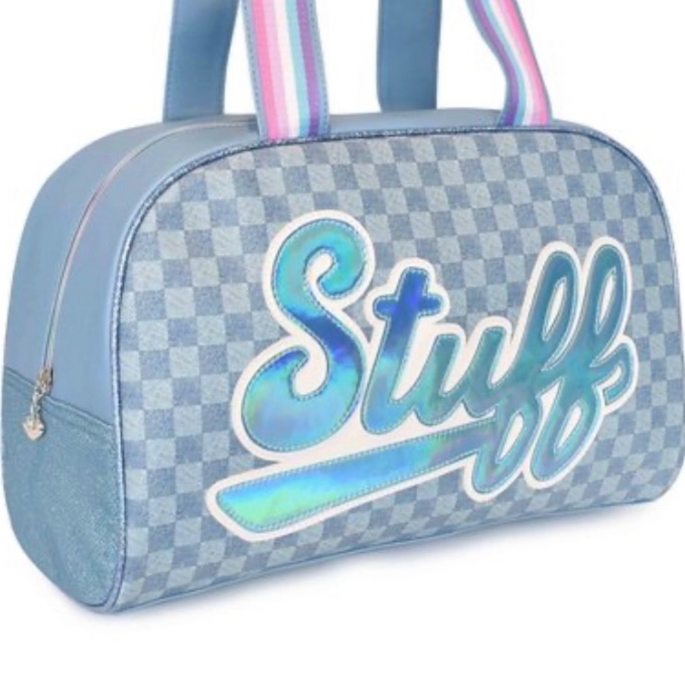 OMG Accessories Stuff Checkerboard Duffle Bag .